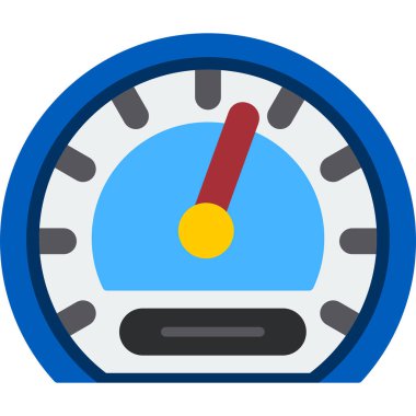 araba hız göstergesi simgesi, basit vektör illüstrasyonu