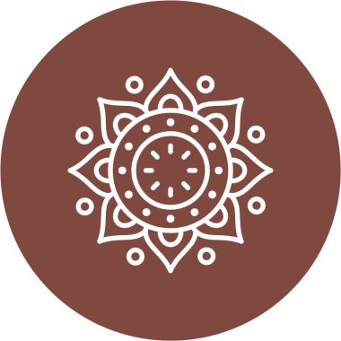 eşsiz süs vektör çizgisi simgesi