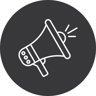 Moda biçimi izole edilmiş arkaplanda megafon simgesi