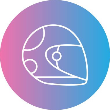 Bir kask simgesinin vektör illüstrasyonu