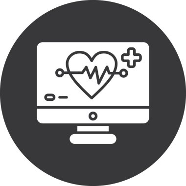 Kalp simgesinin vektör illüstrasyonu