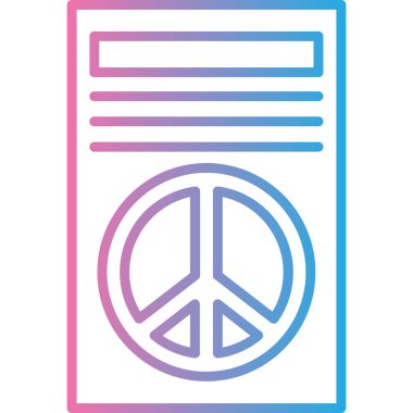 Bir barış sembolünün vektör illüstrasyonu