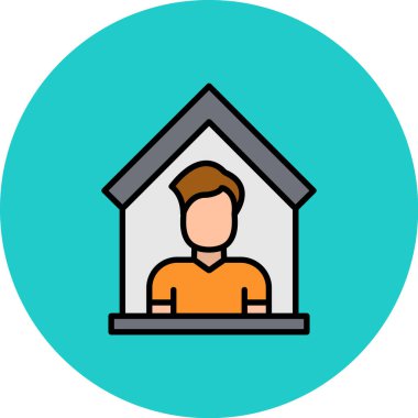 ev web vektör çizimi tasarımı