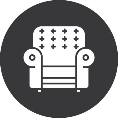 kanepe ikonu vektör illüstrasyonu