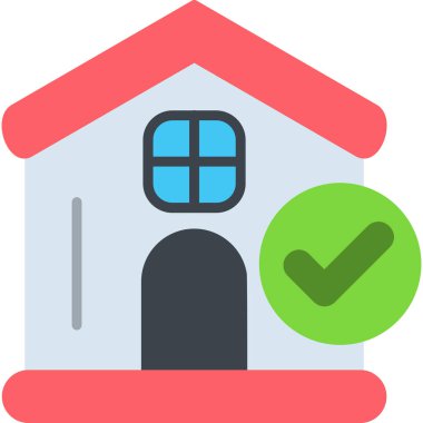 ev inşa simgesi düz stil