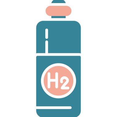 Kimyasal su şişesi ikonu. Düz renk tasarımı. vektör illüstrasyonu.