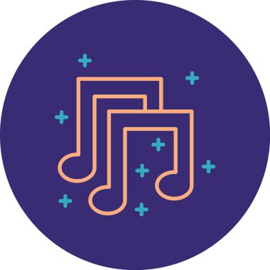 vektör müzik simgesi, vektör illüstrasyonu