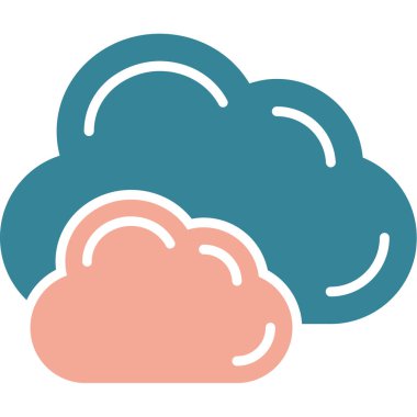 Bulut. Web simgesi basit illüstrasyon