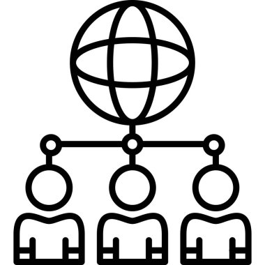 Genel bağlantı satırı vektör simgesi