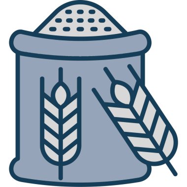 Dolu ana hatlı buğday simgesi