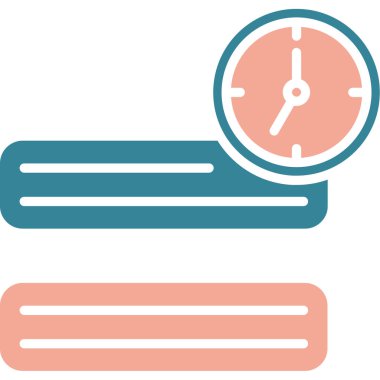 Zaman yönetimi simgesi vektör illüstrasyonu