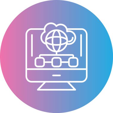 İnternet web simgesi vektör illüstrasyonu