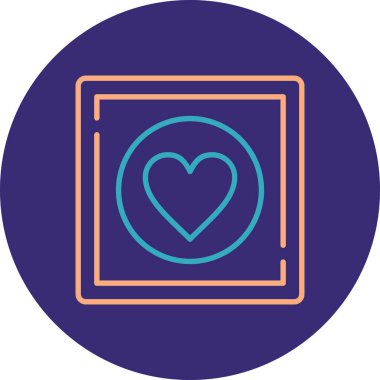 Benzersiz aşk vektör çizgisi simgesi