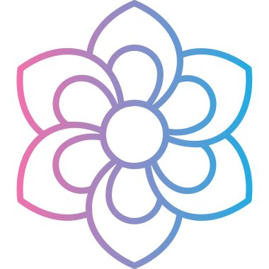 Çiçek. Web simgesi basit illüstrasyon