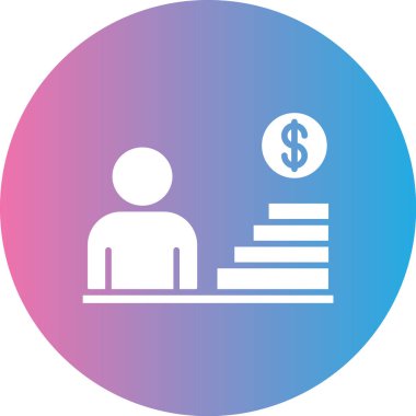 Bir kişi simgesinin vektör illüstrasyonu