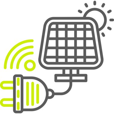 bir buji simgesi ile elektrik dolgusu, basit biçim