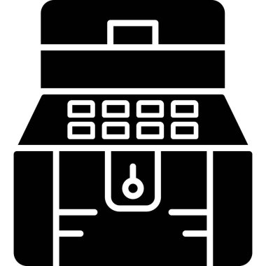 Sırt çantası vektör düz simgesi