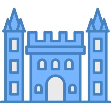 Bina. Web simgesi basit illüstrasyon