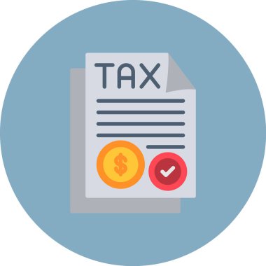 Vergi simgesi vektör illüstrasyonu