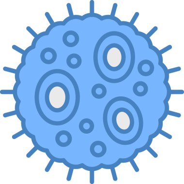 Virüs simgesi. Web için virüs vektör simgelerinin düz çizimi