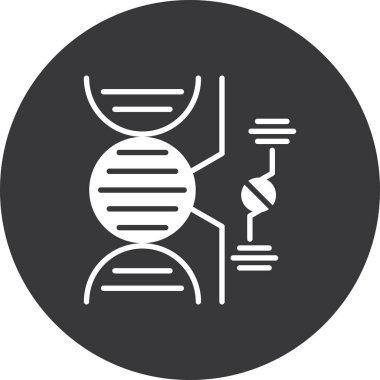 dna. Web simgesi basit illüstrasyon