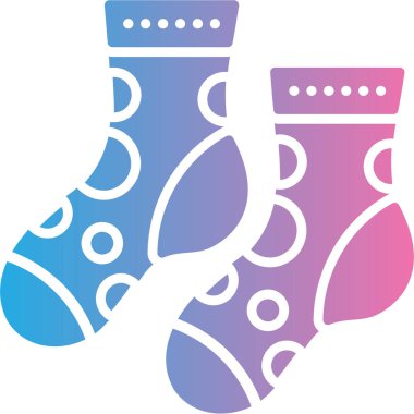 çoraplar basit simge, vektör illüstrasyonu