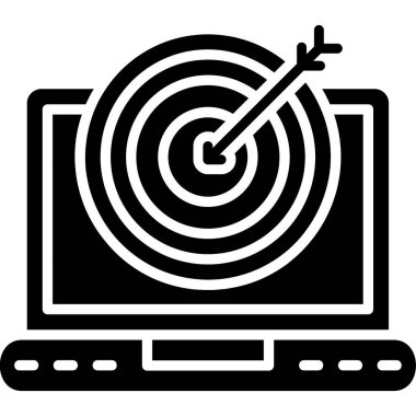 Hedef. Web simgesi basit illüstrasyon
