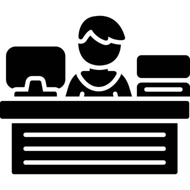 Müşteri hizmeti simgesi, vektör illüstrasyonu