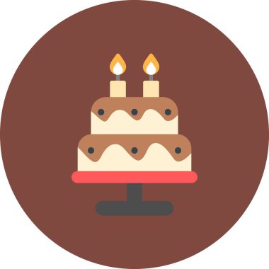 Kek. Web simgesi basit illüstrasyon