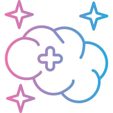 bulut yıldızları web simgesi, vektör illüstrasyonu