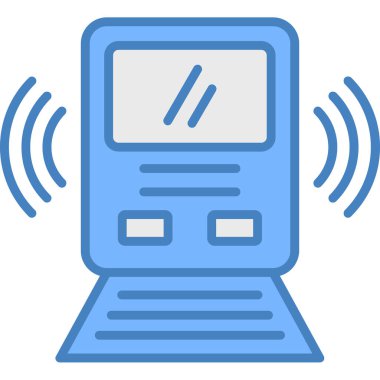 Kablosuz. Web simgesi basit illüstrasyon