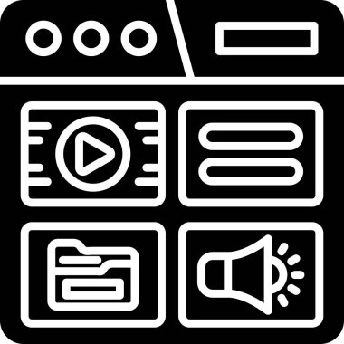 Video oynatımını kutsal kişilerin resmi, vektör çizim