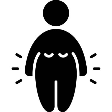 İnsan vücudu simgesi, basit vektör illüstrasyonu