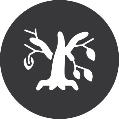 ağaç simgesi, vektör illüstrasyonu