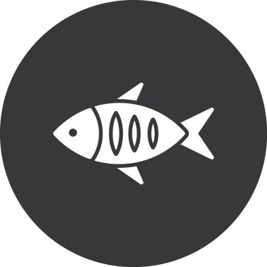 Balık simgesinin vektör illüstrasyonu