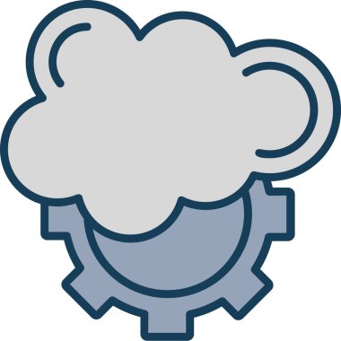 Bulut. Web simgesi basit illüstrasyon