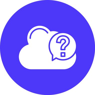 Bulut simgesi vektör illüstrasyonu