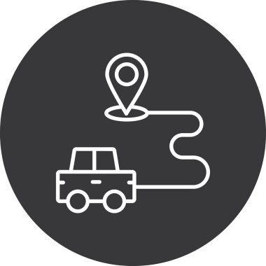 harita simgesinin vektör illüstrasyonu