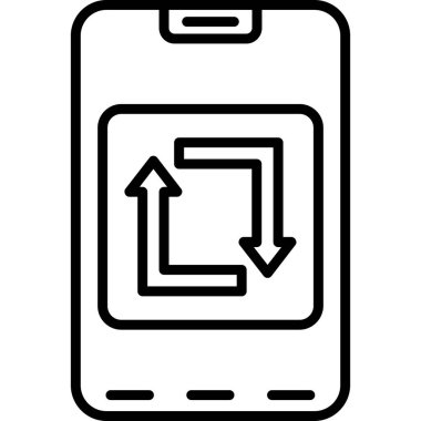 cep telefonu simgesi. Beyaz arkaplanda izole edilmiş web tasarımı için akıllı telefon vektör simgesi