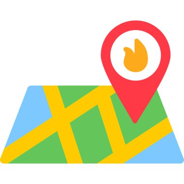 harita simgesi vektör illüstrasyonu