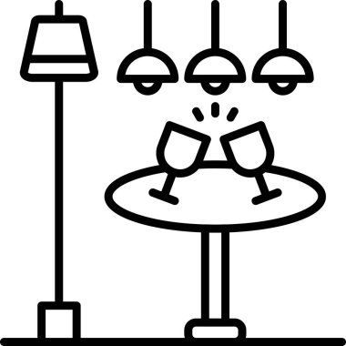 Restoran kafe yemek ikonu