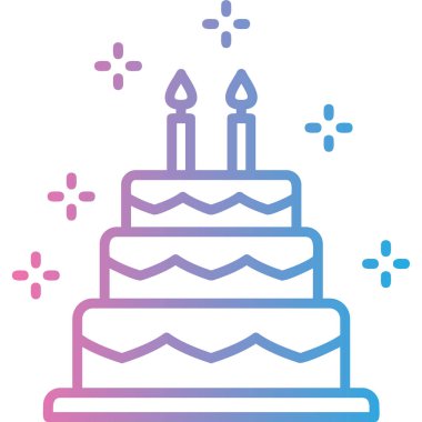 doğum günü pastası ikonu vektör illüstrasyon tasarımı