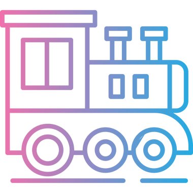 tren. Web simgesi basit illüstrasyon