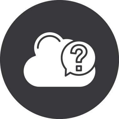 Bulut hesaplama simgesi vektör illüstrasyon grafik tasarımı