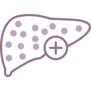 Karaciğer. Web simgesi basit illüstrasyon