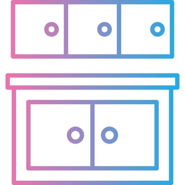 Dolap. Web simgesi basit illüstrasyon