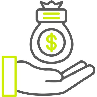 Para için. Web simgesi basit illüstrasyon