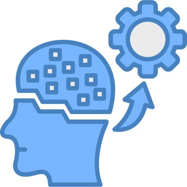 İnsan beyni. Web simgesi basit tasarım