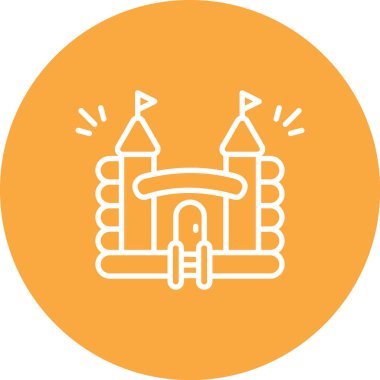 Bir bina simgesinin vektör illüstrasyonu