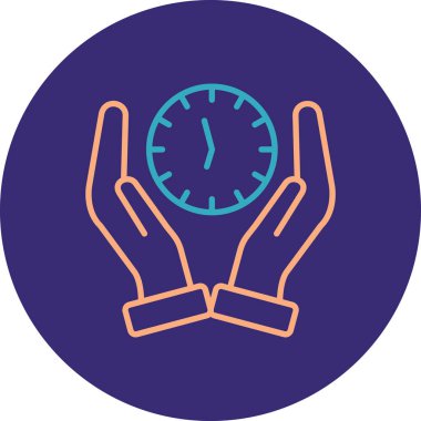 Saat. Web simgesi basit illüstrasyon